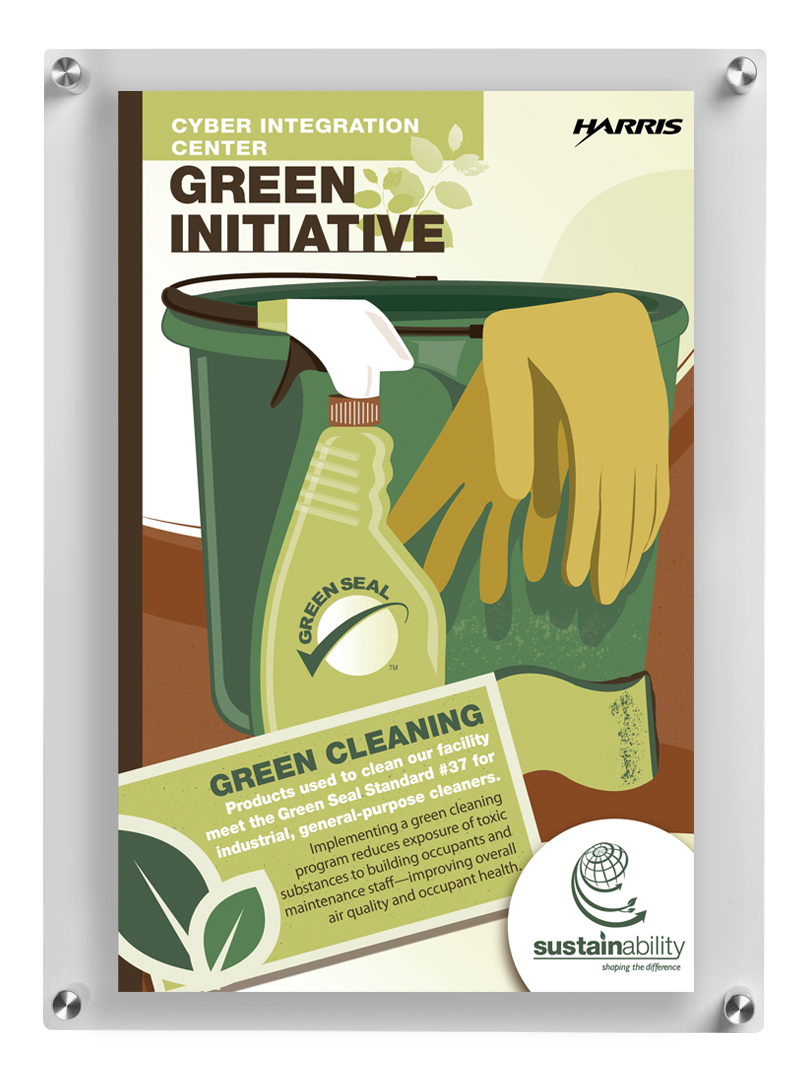 Linda Hanus - Green Initiative Green Cleaning Poster Design and Illustration